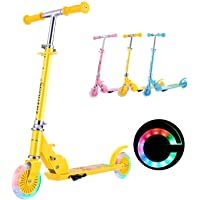 WeSkate Patinetes para niños con Ruedas de luz LED- Patinetes de Altura Ajustable para Niños y Niñas- Freno de…